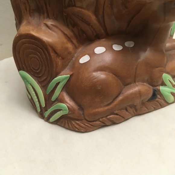 Twin Winton Squirrel And Deer Cookie Jar Brown Made In California USA - Picture 5 of 16